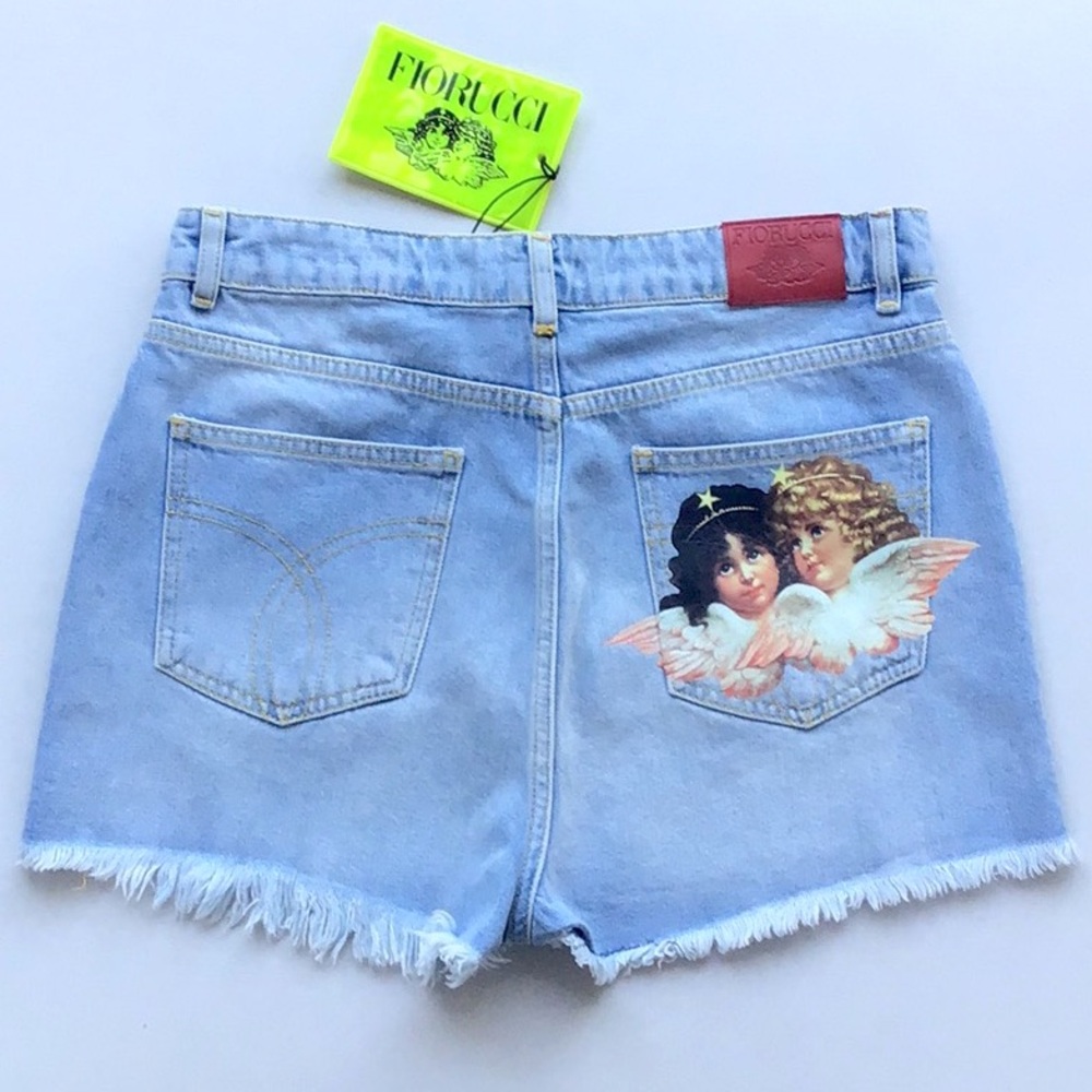 Fiorucci angels denim shorts in light vintage